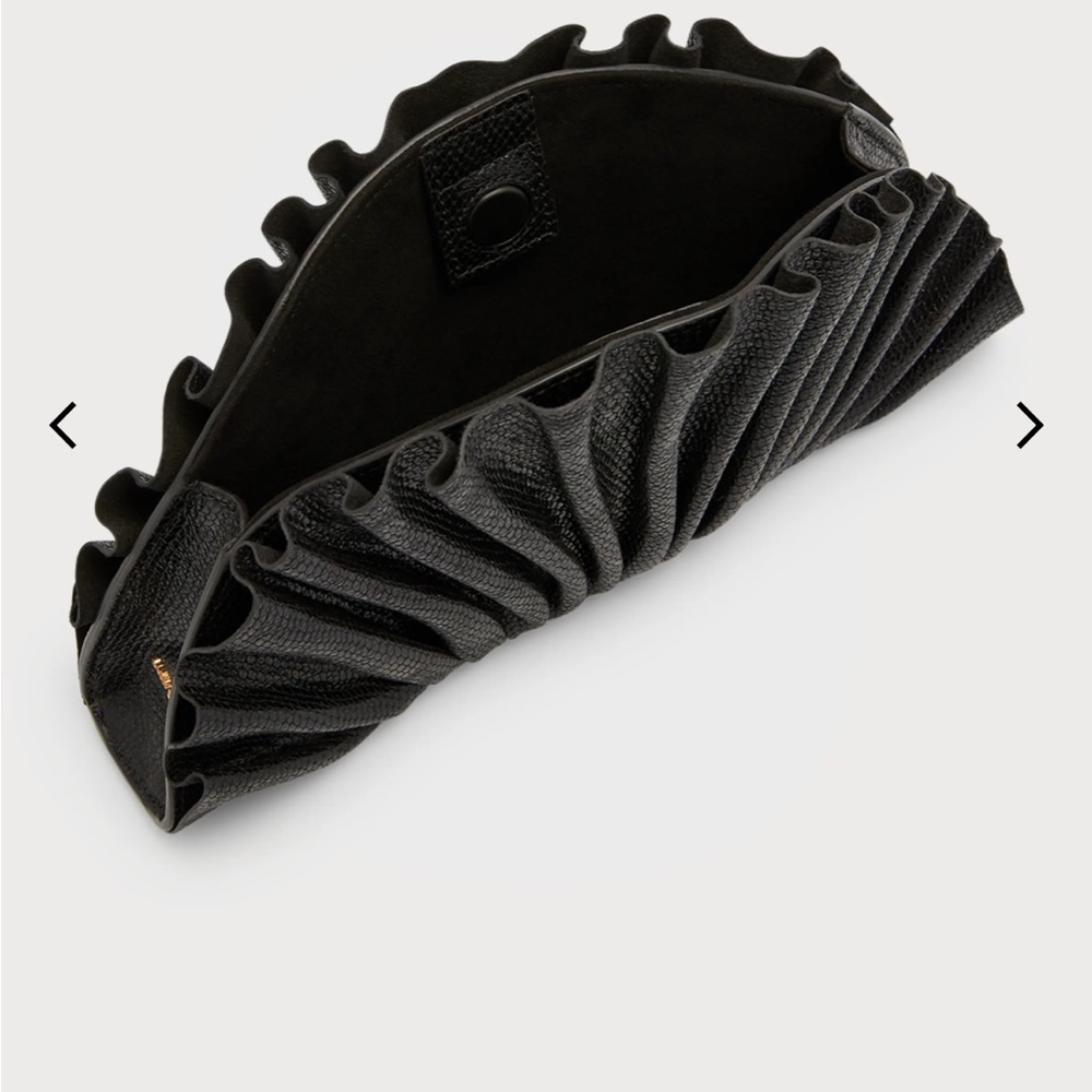 Cult gaia mini nala leather fan clutch (black) - used once